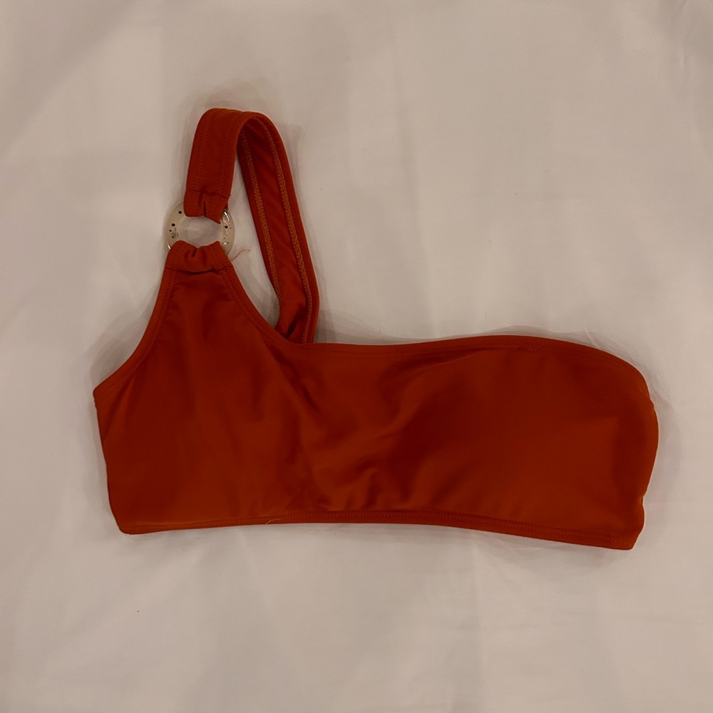 off the shoulder burnt orange bikini